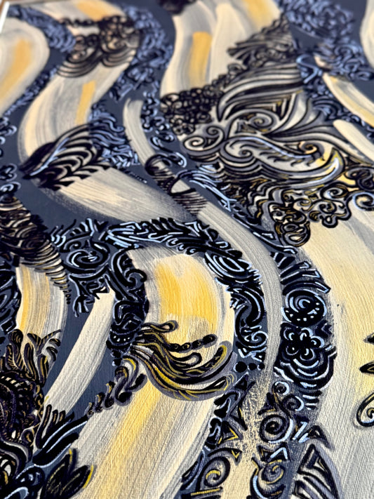 Original Acrylic Painting – Radiant Waves, Canvas 80x60