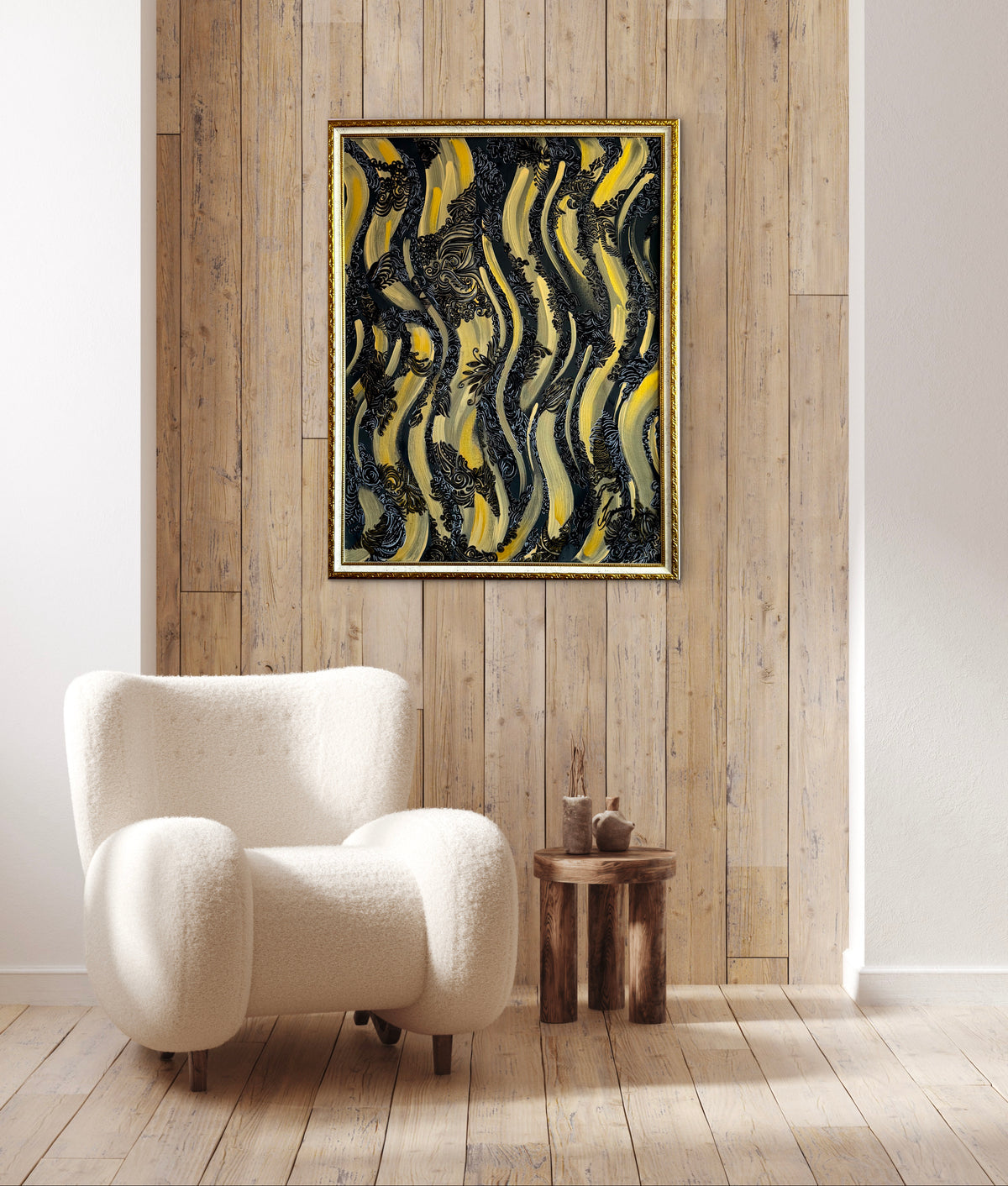 Original Acrylic Painting – Radiant Waves, Canvas 80x60