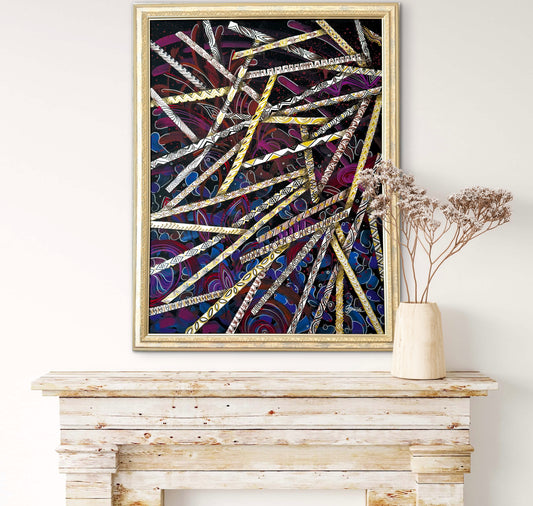 Original Acrylic Painting – Fragile Shards, Canvas 80x60