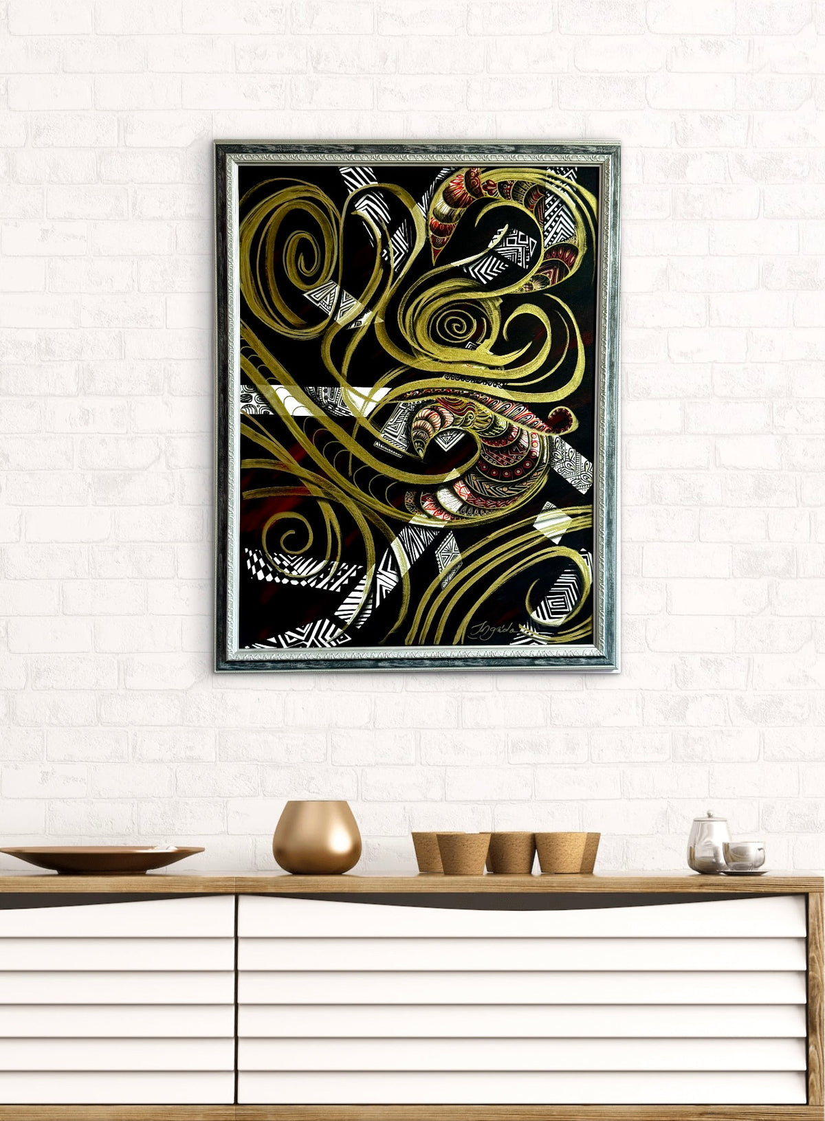 Original Acrylic Painting – Enchanted by the Wind, Canvas 80x60
