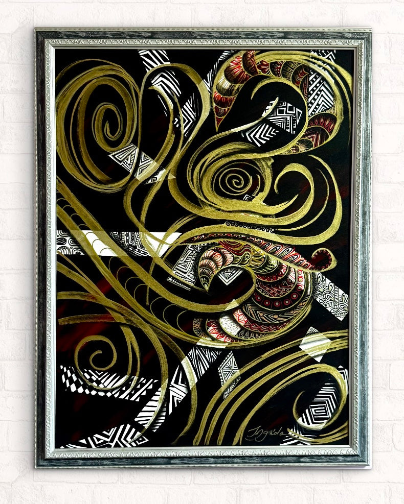 Original Acrylic Painting – Enchanted by the Wind, Canvas 80x60