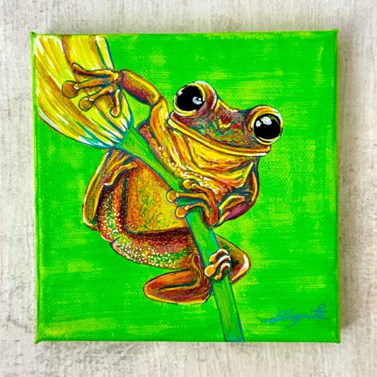 Leap-of-faith-frog-painting-by-ingrida-tautkute-ingridaart-original-painting-wall-art-psychedelic-colorful-contemporary-spiritual-artwork
