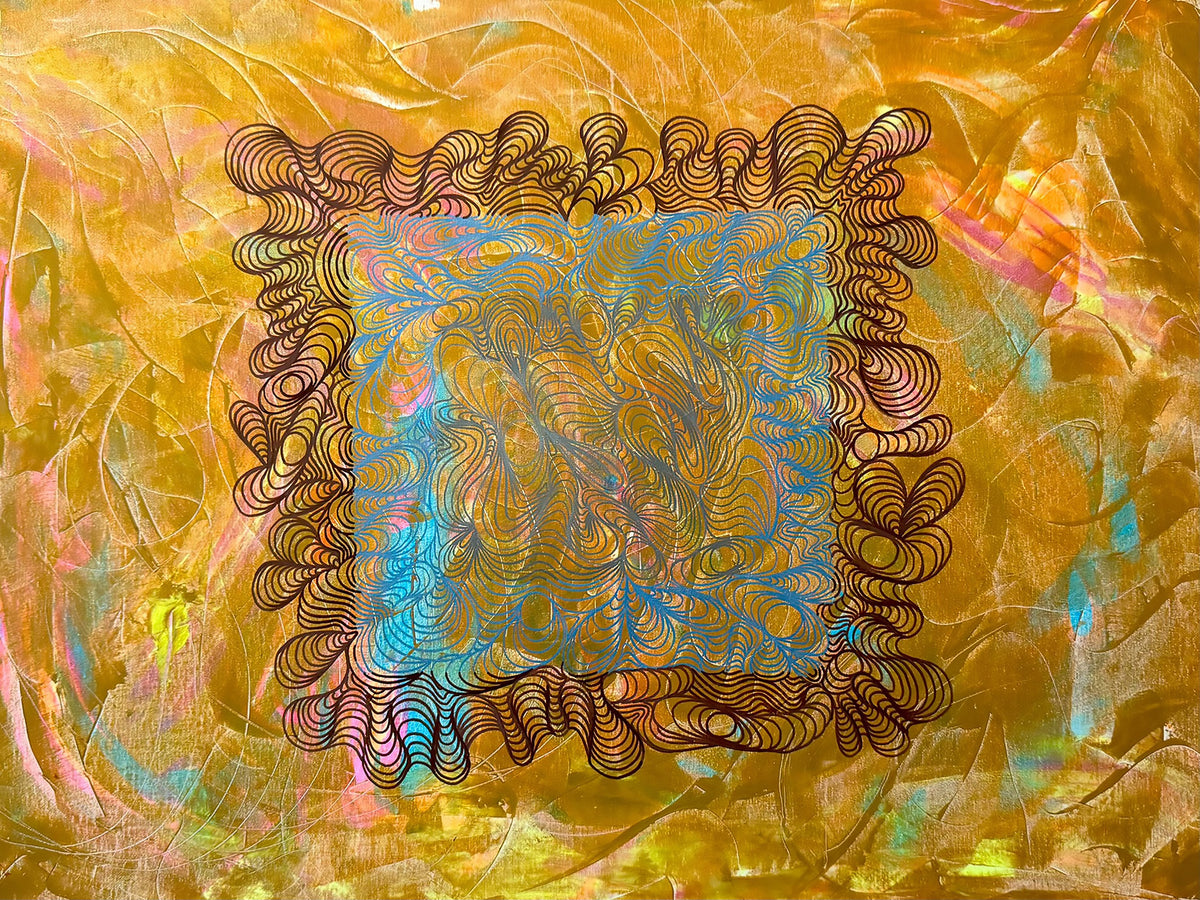 Original Acrylic Painting – When the Door Closes, the Window Opens, Abstract Canvas 80x60