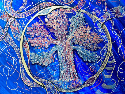 Original Acrylic Painting – The Branches of Light, Canvas 80x60