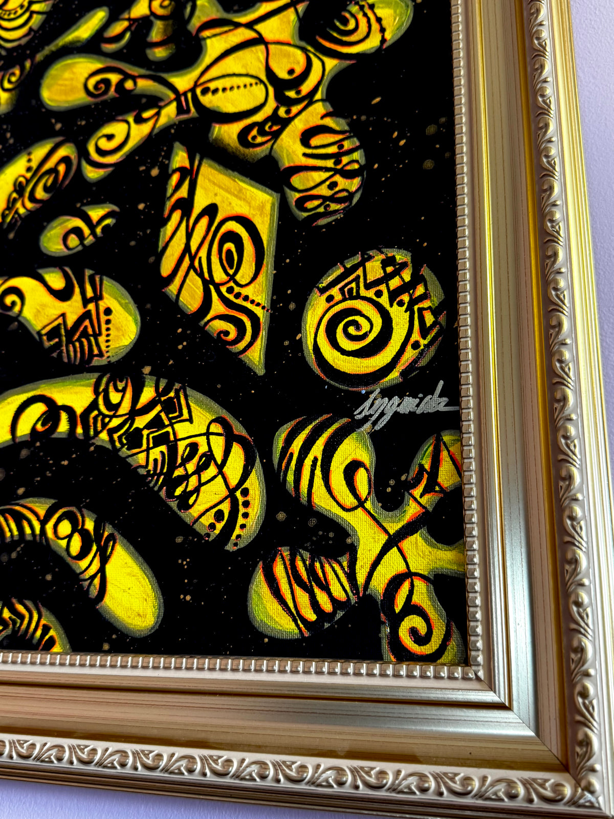 Original Acrylic Painting – Amoeba in Stars, Canvas 80x60