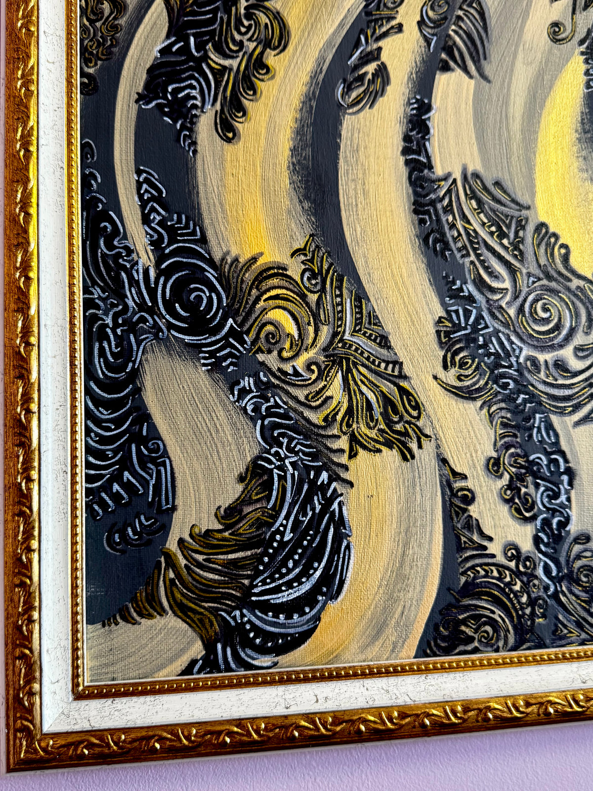 Original Acrylic Painting – Radiant Waves, Canvas 80x60