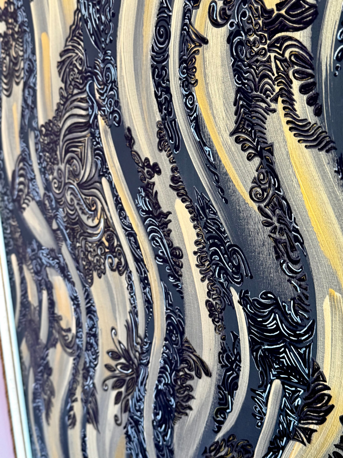 Original Acrylic Painting – Radiant Waves, Canvas 80x60