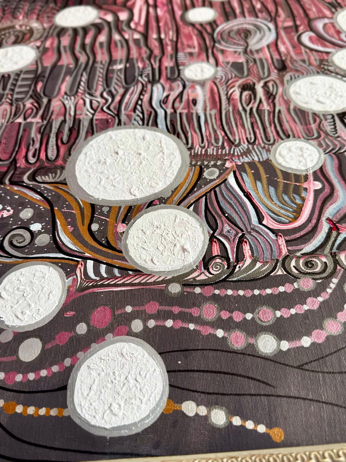 Original Acrylic Painting – Losing Marbles, Canvas 80x60